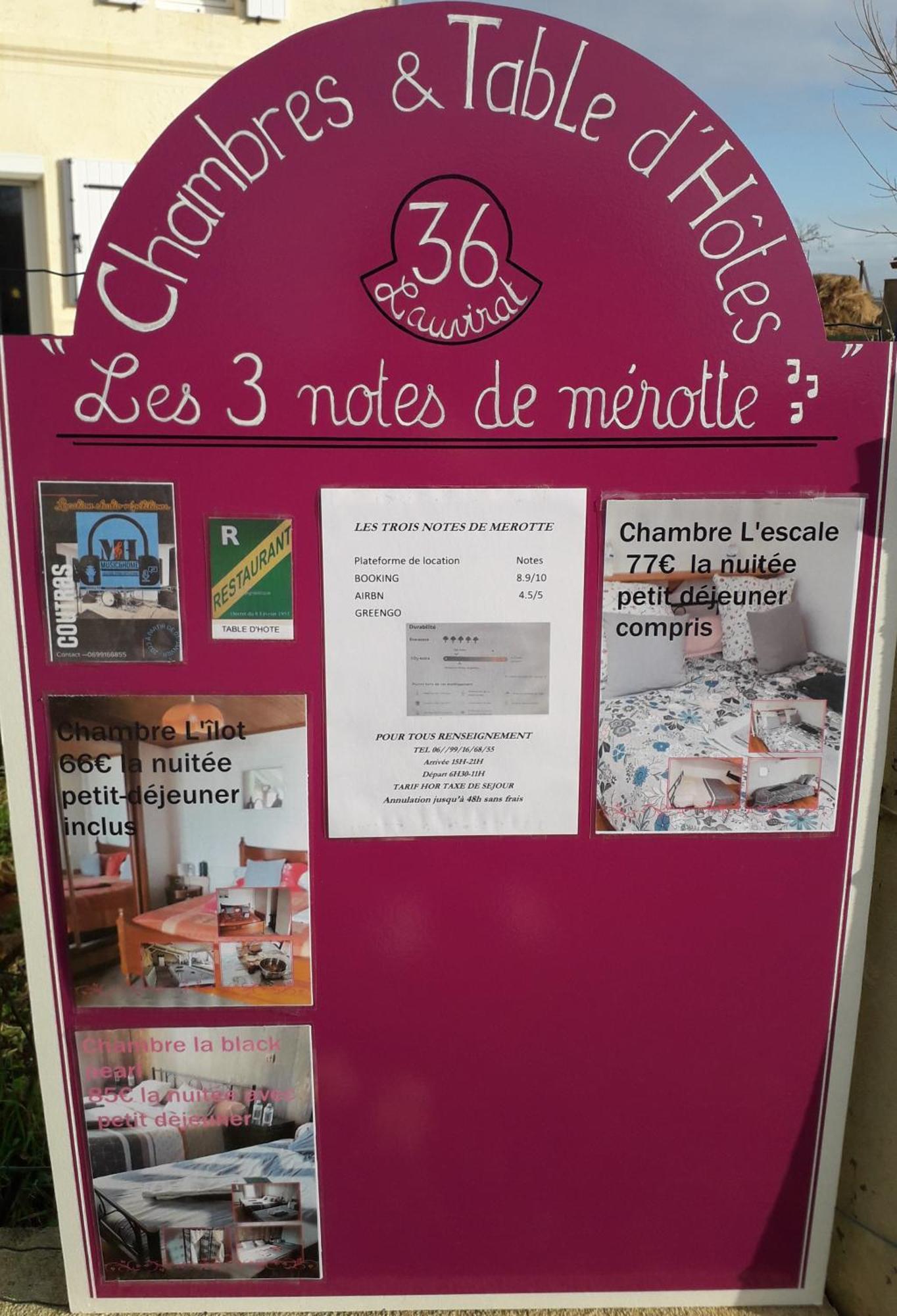 Les 3 Notes De Merotte Coutras Kültér fotó